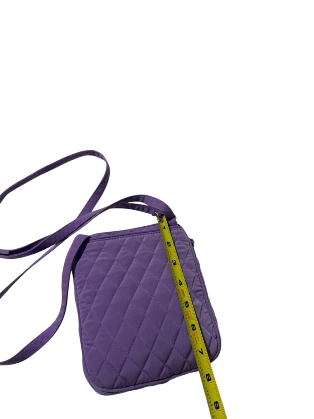 Vera Bradley Purple Quilted Mini Crossbody Bag Floral Lining - Picture 8 of 8